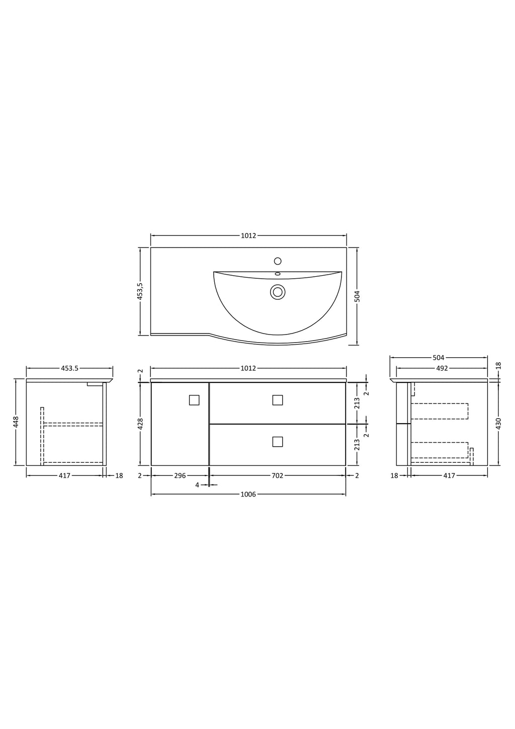 High-quality bathroom vanity unit with integrated basin, modern design, and ample storage space ideal for contemporary Bubly Bathrooms. Perfect for stylish and functional bathroom renovations.