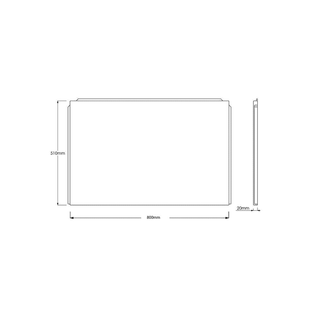 Modern bathroom mirror with precise measurements, ideal for contemporary bathroom designs, offering clear reflection and stylish decor, perfect for home renovations or upgrades.