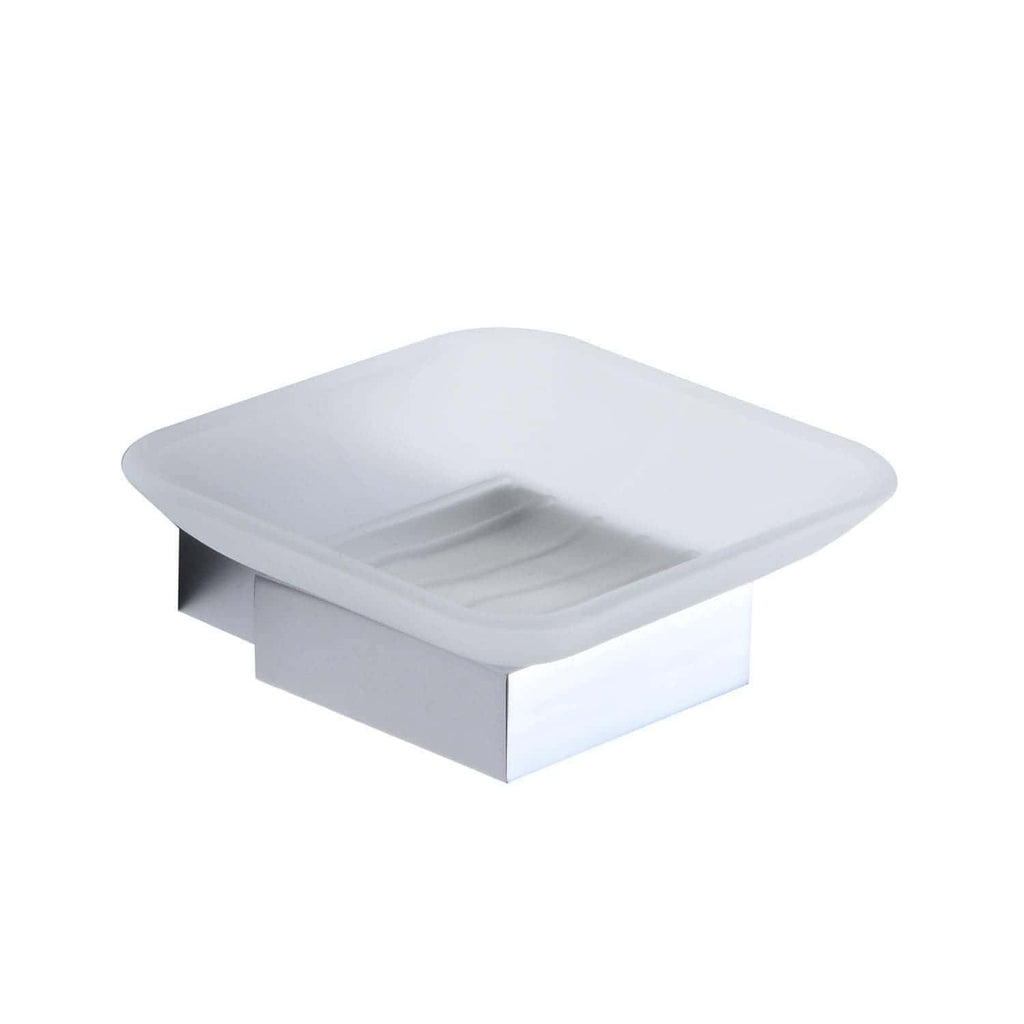 Modern white ceramic wall-mounted bathroom soap dish with drainage grooves for optimal hygiene and convenience.