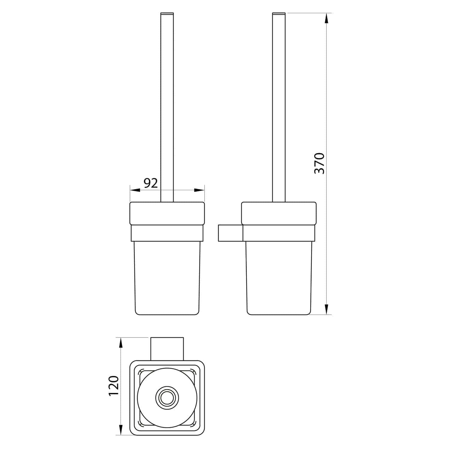 High-quality bathroom waste pipe with detailed technical drawing, including dimensions for installation. Perfect for bathroom plumbing solutions and modern bathroom design.
