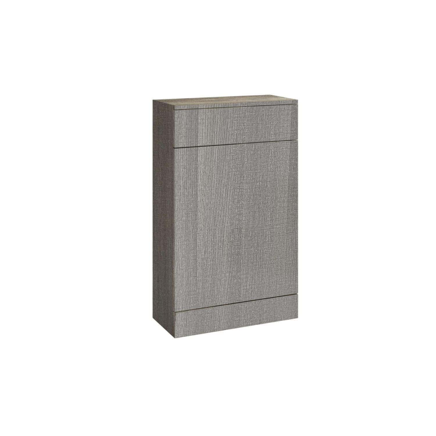 Sleek grey bathroom wall cabinet with hidden storage compartments, ideal for modern bathroom decor, enhancing organisation and style.