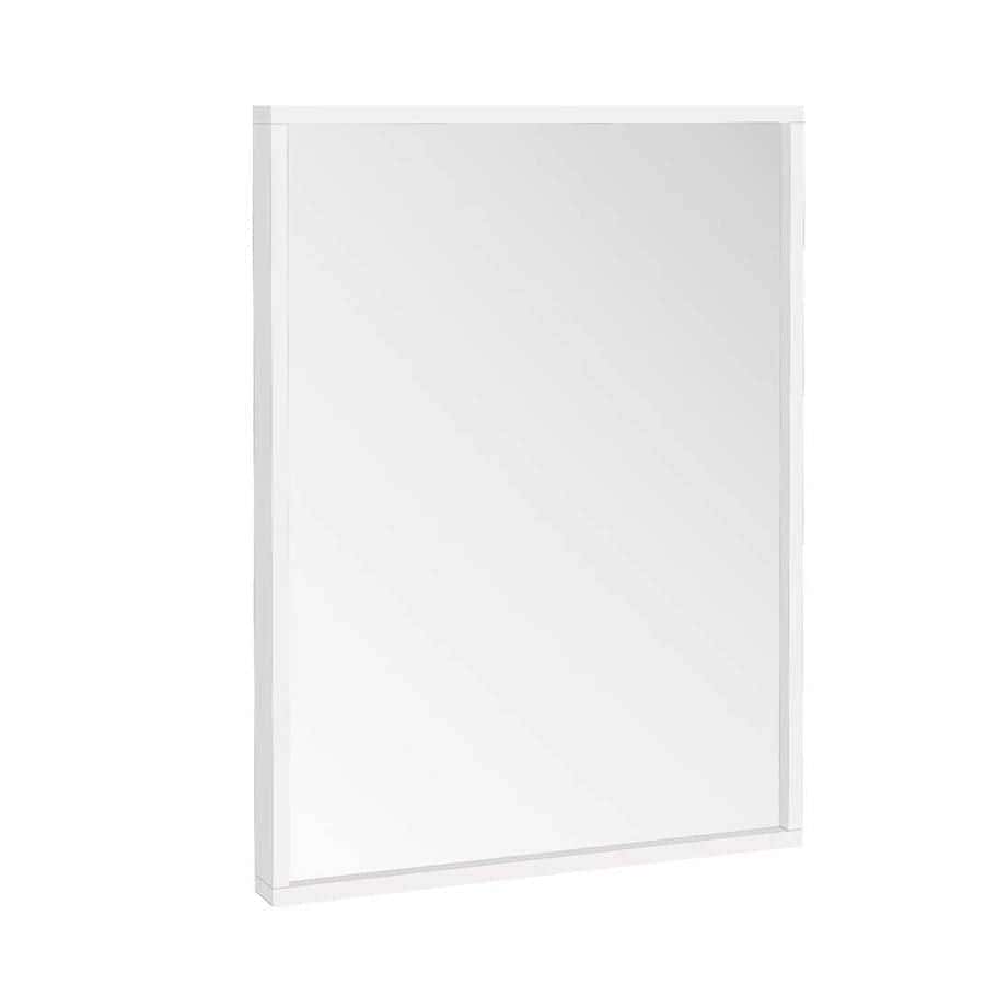 Mirrored bathroom cabinet from Bubly Bathrooms with a white frame, ideal for modern bathroom storage and style enhancement.