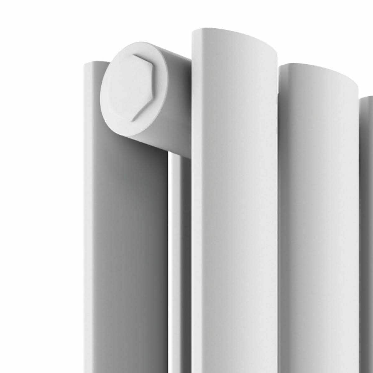 Sleek white modern radiator with a minimalist design, ideal for contemporary bathrooms, providing efficient heat and stylish decor. Perfect for enhancing bathroom comfort and style.