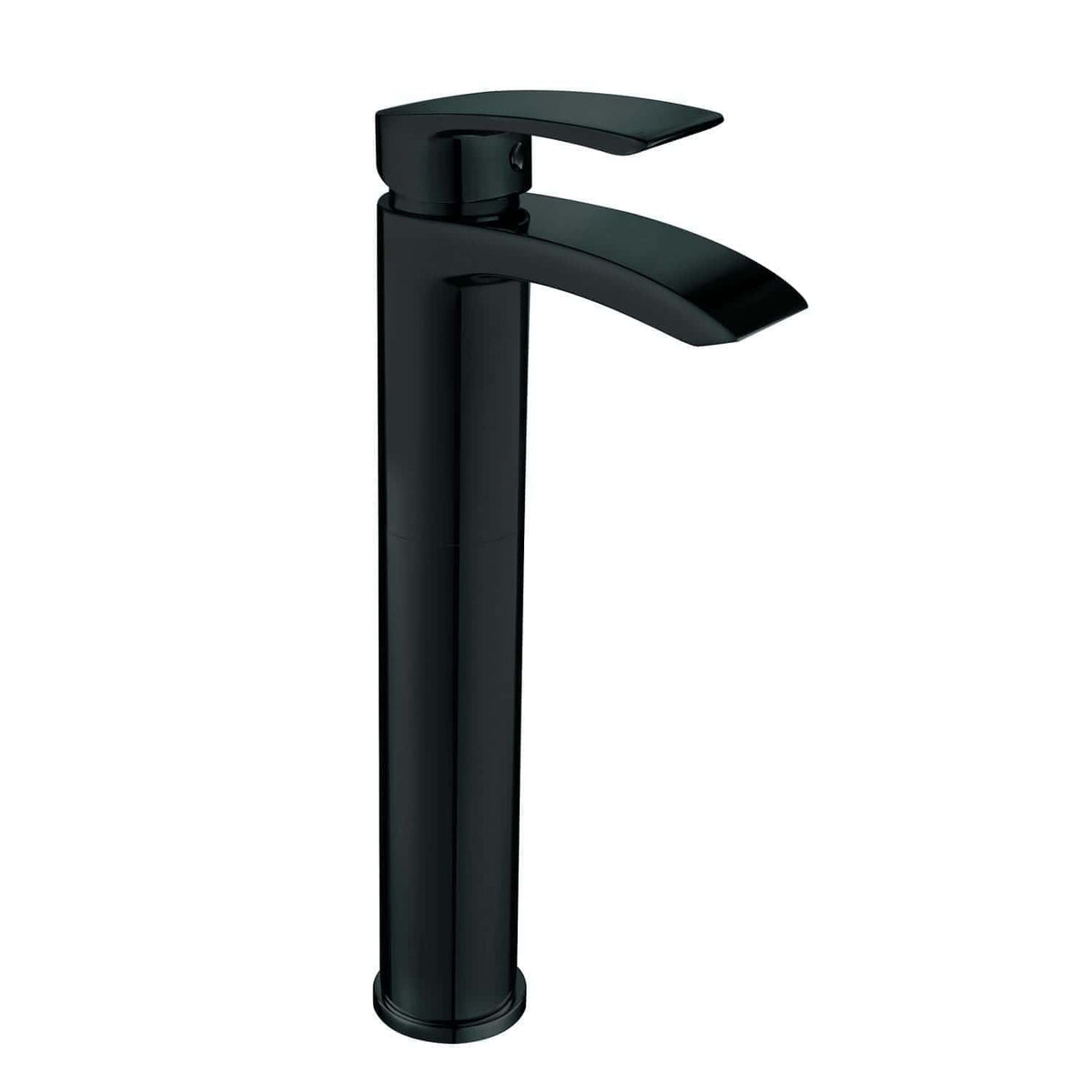 Sleek black bathroom tap with modern design, perfect for contemporary Bubly bathrooms, offering style and functionality in UK bathroom fixtures.