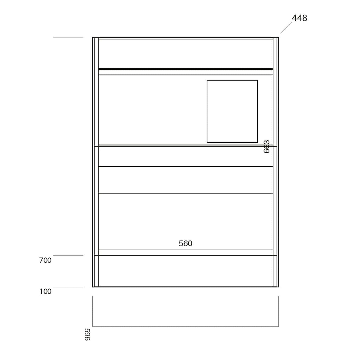 Modern bathroom storage unit with drawers and a mirror, designed for stylish and functional bathroom organisation. Ideal for contemporary bathrooms seeking efficient space-saving solutions.