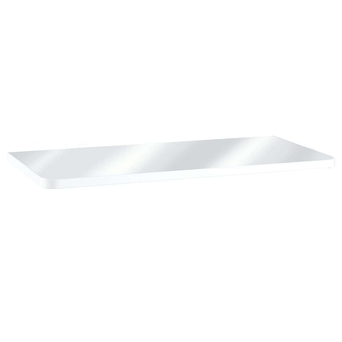 Sleek white bathroom mirror shelf designed for modern bathrooms, providing both style and functionality. Perfect for storing toiletries or decorative items. Crafted for durability and aesthetic appeal.