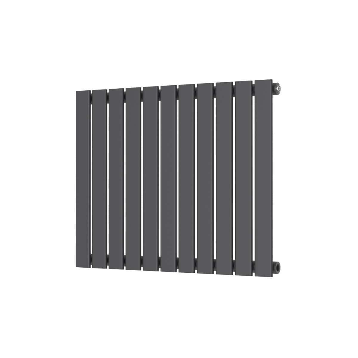 Sleek black modern bathroom radiator with vertical bars, ideal for contemporary bathrooms, providing efficient heat and stylish design for warming towels and enhancing bathroom decor.
