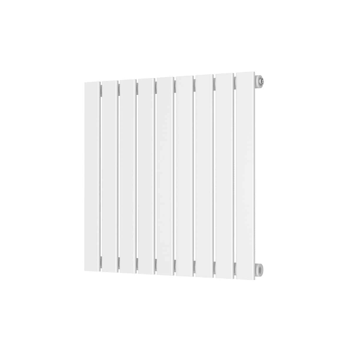 Modern white radiator for bathroom heating, featuring a sleek vertical design, ideal for contemporary Bubly bathroom interiors, ensuring efficient warmth and stylish decor.