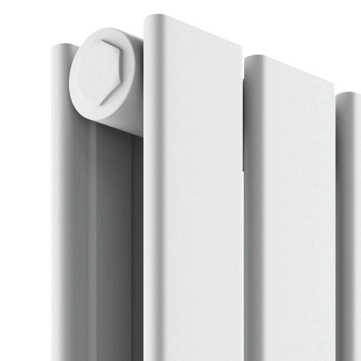 Modern white radiator with a sleek, minimalist design for contemporary bathrooms, providing efficient heat and style. Perfect for enhancing bathroom aesthetics while ensuring warmth and comfort.
