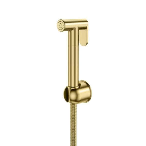 Shower hand shower in gold finish for luxurious Bubly bathrooms, featuring modern design and advanced functionality. Perfect for contemporary bathroom upgrades and stylish shower solutions.