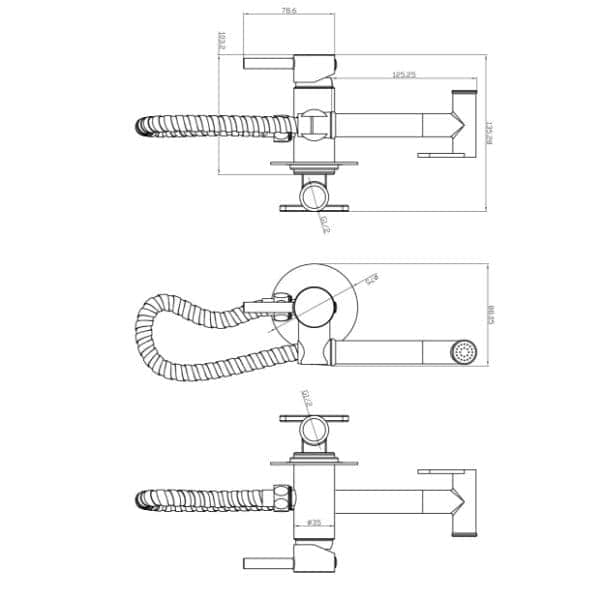 Flexible kitchen tap with pull-out spray, ideal for modern Bubly bathrooms and kitchen renovations. High-quality plumbing fixture designed for durability and ease of use.