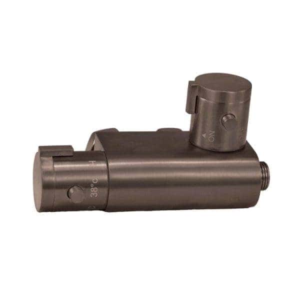 Flow control valve for bathroom fixtures, Stainless steel construction, Precision engineering for reliable water regulation, Essential component for modern bathroom plumbing systems.
