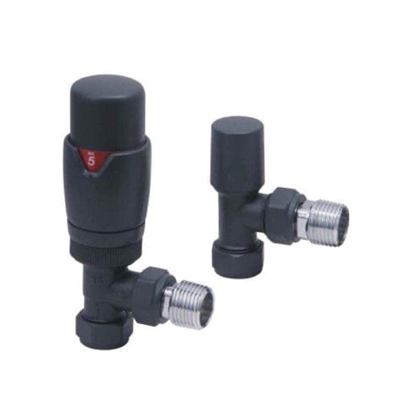 Thermostatic radiator valve fittings for bathroom heating systems.