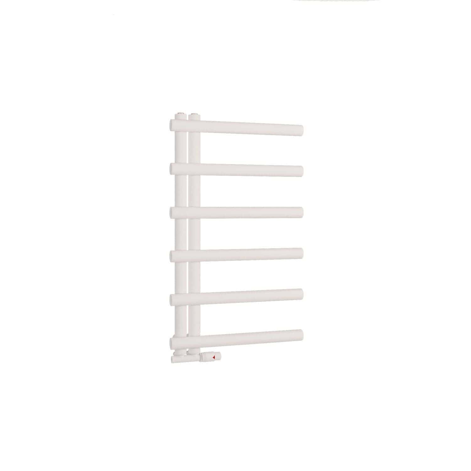 White towel radiator for bathroom modern design, energy-efficient heating solution. Perfect for contemporary bathrooms, offering stylish and functional heat distribution. Easy to install and maintain.