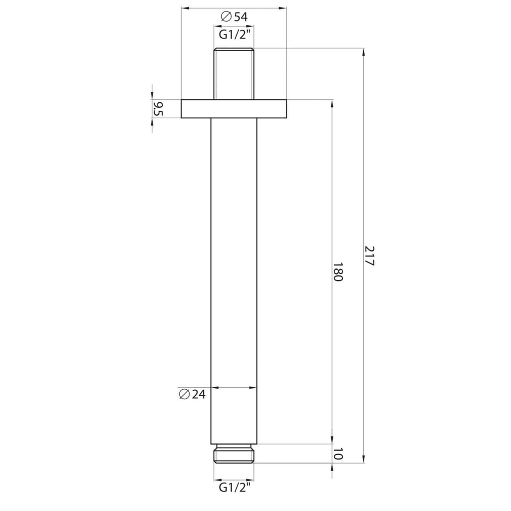 High-quality bathroom shower riser for modern bathrooms, featuring durable chrome finish and easy-fit G1/2" connectors, ideal for enhancing your shower experience.