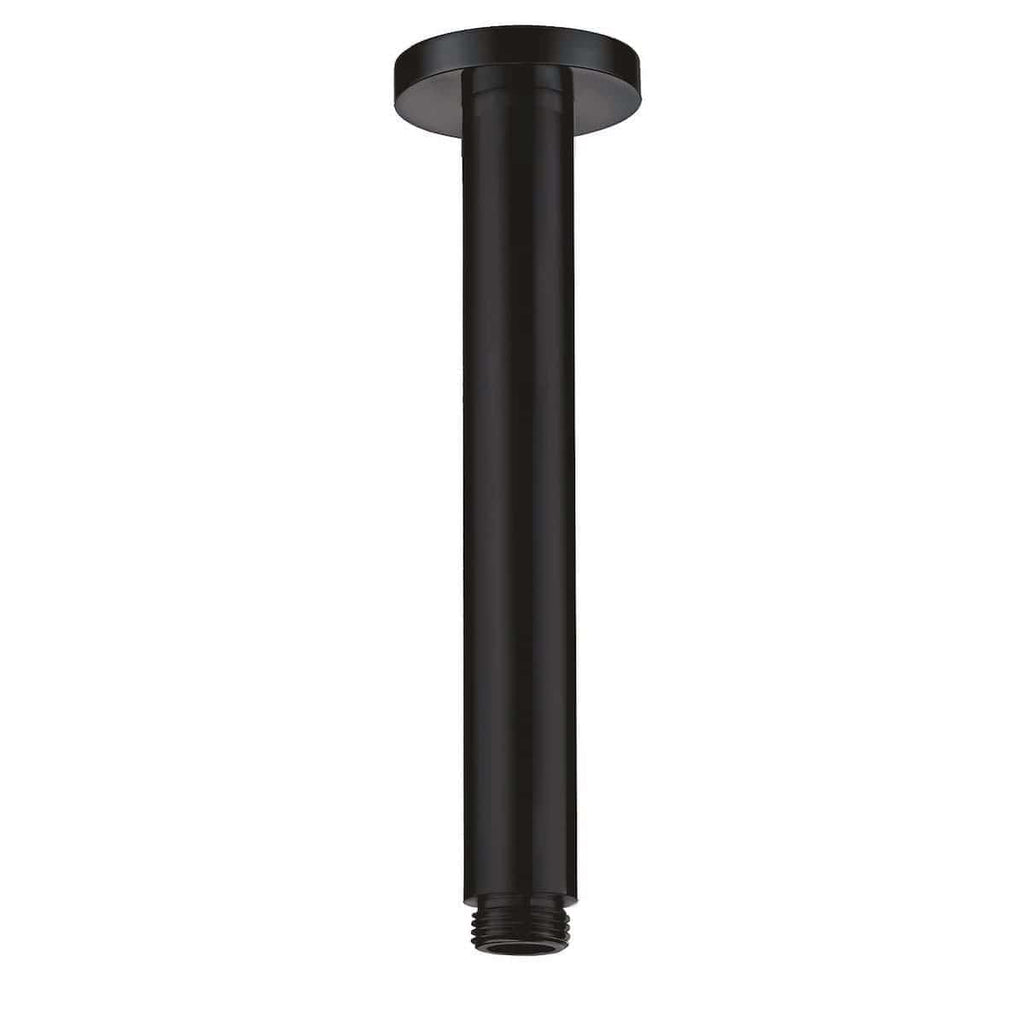 Black bathroom shower riser rail, modern design for sleek Bubly Bathrooms shower installations, durable quality, easy to install, and perfect for contemporary bathroom accessories.