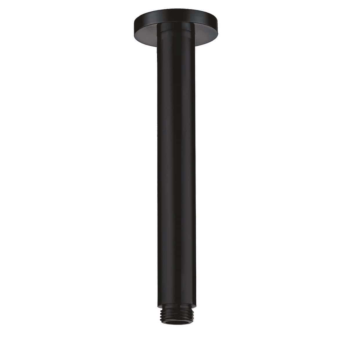 Black bathroom shower riser rail, modern design for sleek Bubly Bathrooms shower installations, durable quality, easy to install, and perfect for contemporary bathroom accessories.