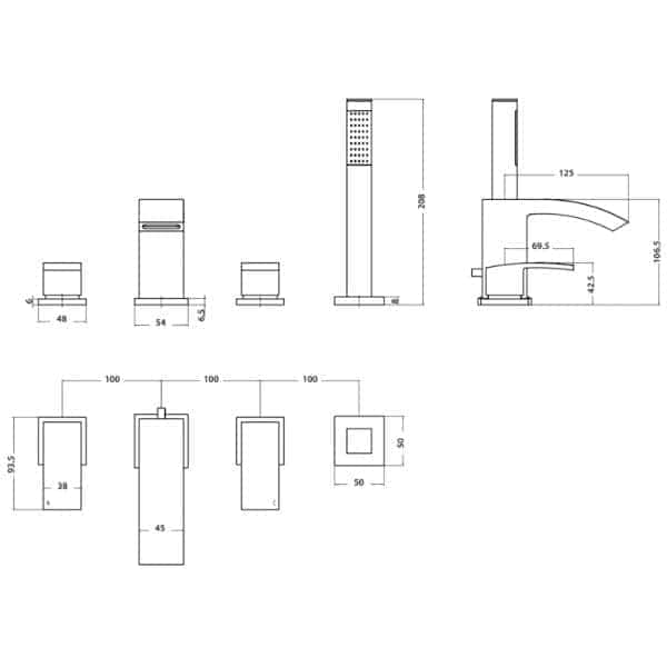High-quality technical bathroom design blueprint with detailed measurements for modern bathroom fixtures and fittings. Perfect for bathroom renovation planning and interior design.