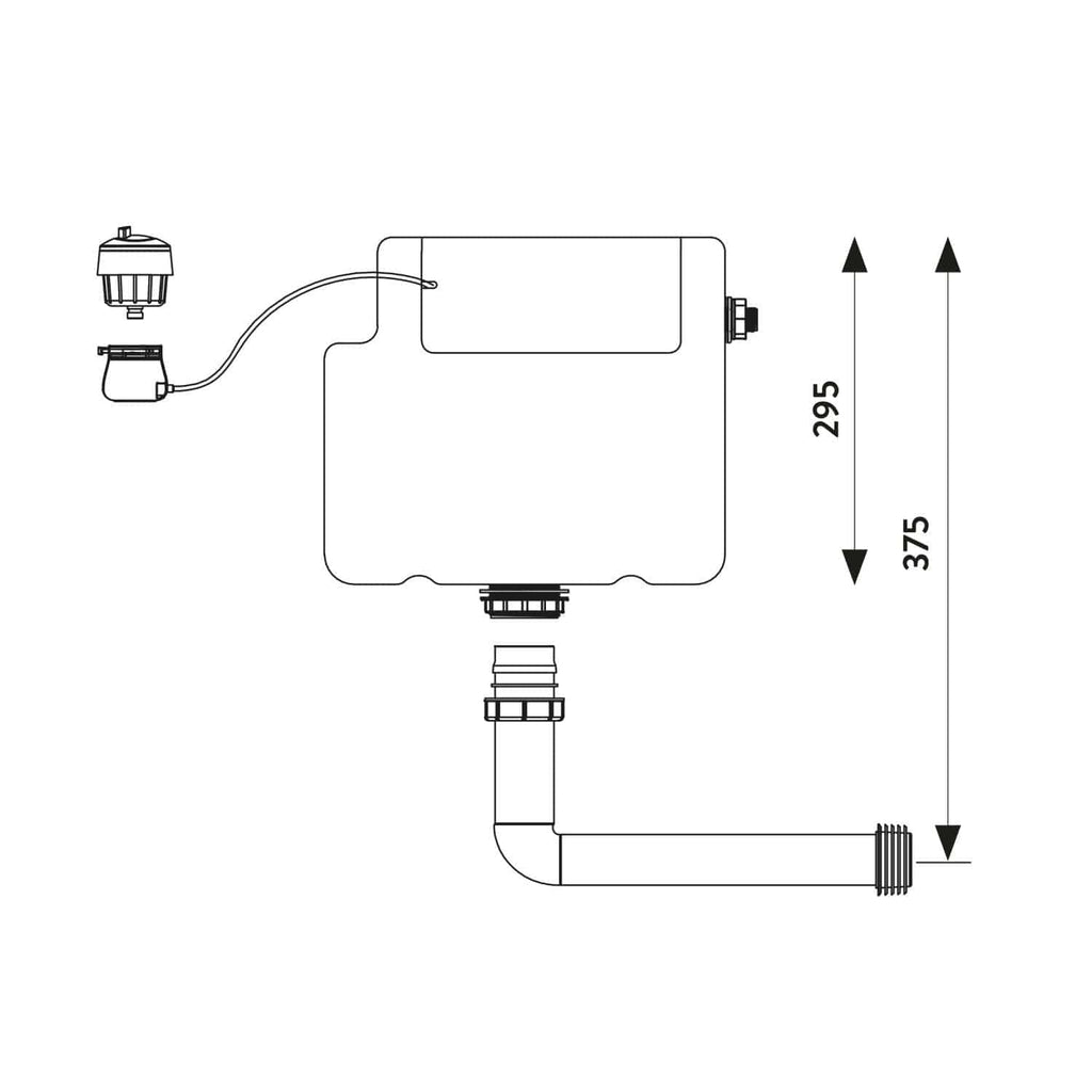Detailed technical schematic of Bubly Bathrooms plumbing system with dimensions, showcasing components for bathroom installation. Ideal for plumbing professionals and DIY bathroom upgrades.