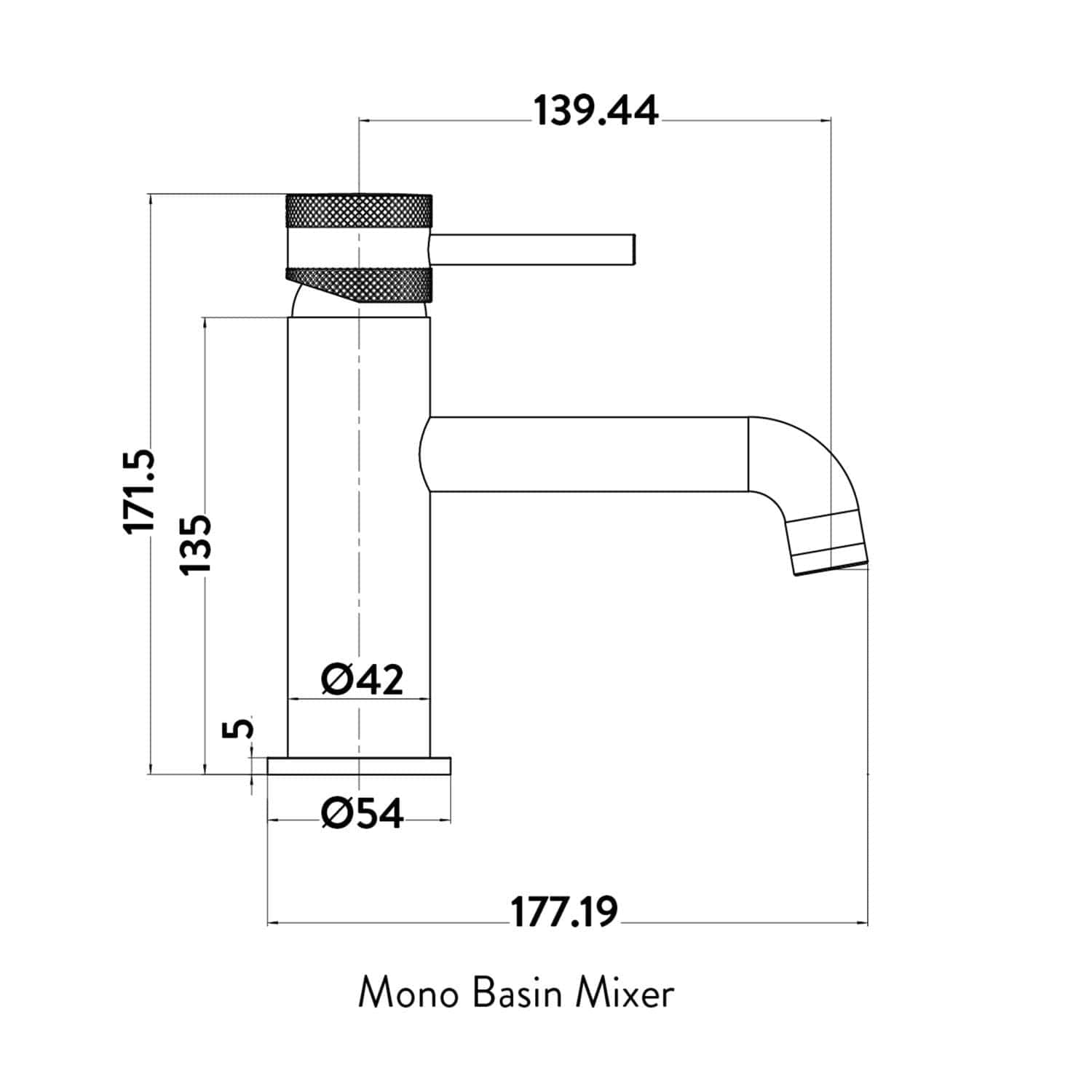 Amber signature, modern bathroom mixer tap with a sleek design, suitable for contemporary bathrooms, featuring precise measurements and durable construction for stylish plumbing solutions.