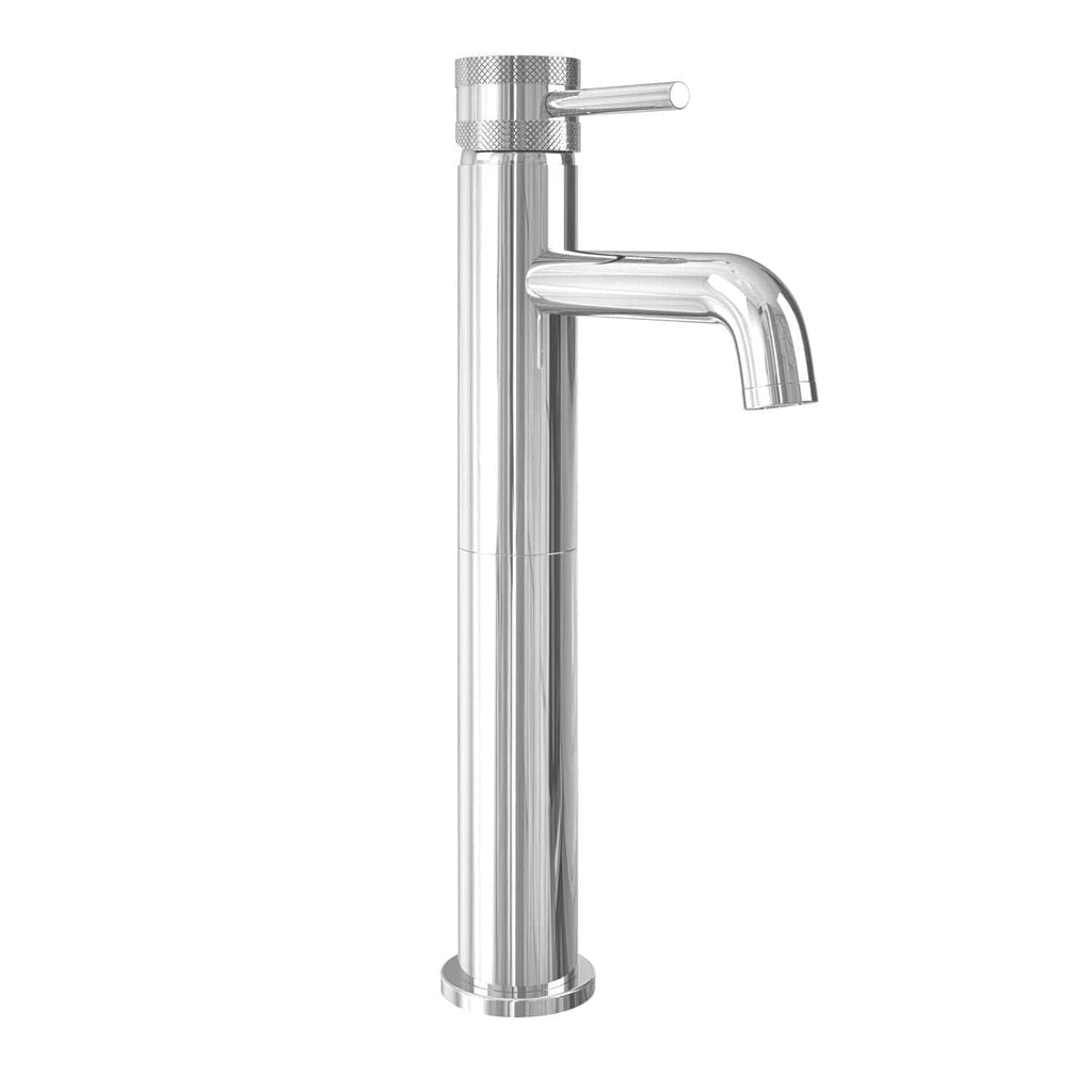 Polished chrome bathroom tap with single handle and modern design, ideal for contemporary Bubly bathrooms.