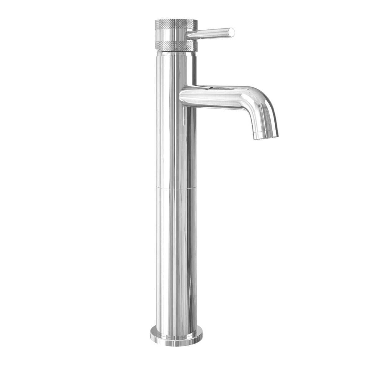 Polished chrome bathroom tap with single handle and modern design, ideal for contemporary Bubly bathrooms.