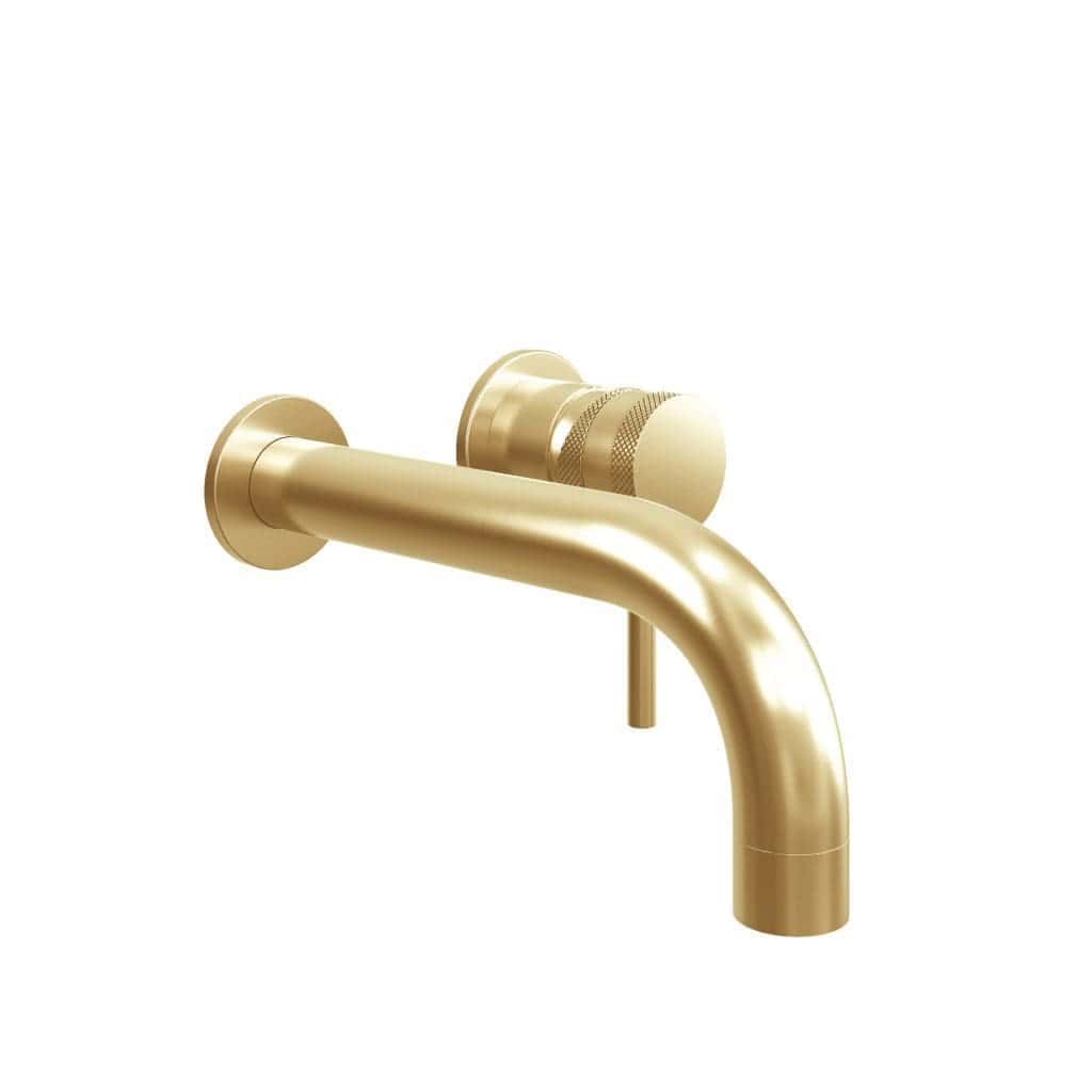 Polished gold bathroom tap with modern design, ideal for luxury Bubly bathrooms. Durable, stylish, and perfect for contemporary bathroom decor.