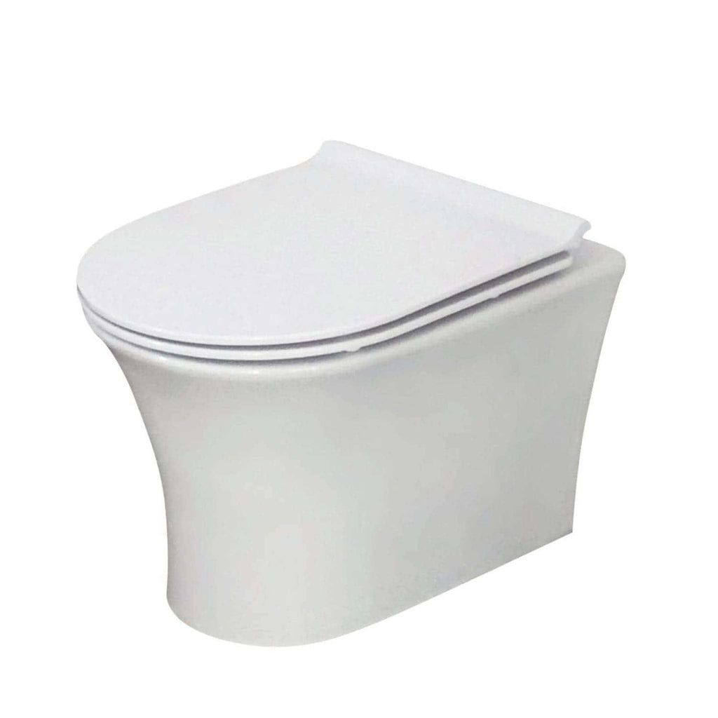 Sleek white modern bidet toilet with a compact design and soft-close lid, perfect for contemporary bathroom setups. Ideal for hygiene and comfort in stylish bathroom spaces.