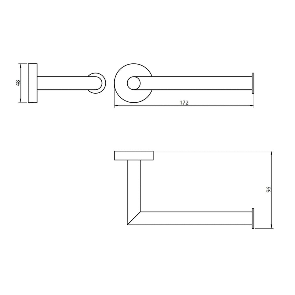 Flexible towel holder with wall mount, modern bathroom accessory in sleek metallic finish. Suitable for towel storage and bathroom decor enhancement. Easy to install and durable for everyday use.