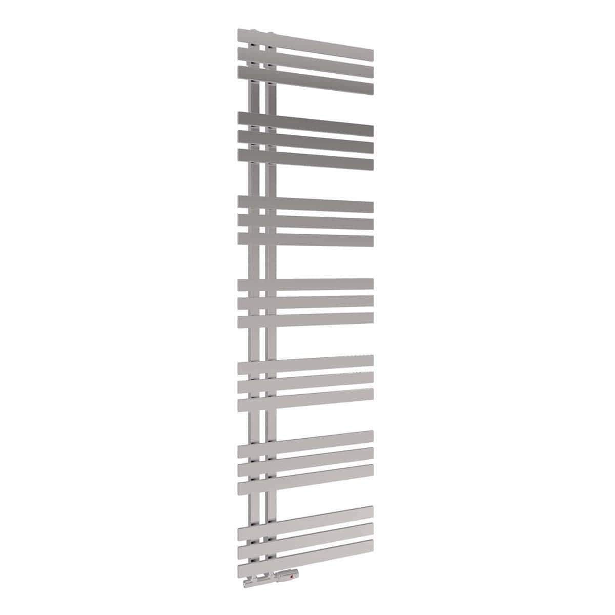 Modern horizontal radiators for bathroom heating, featuring sleek, flat metal panels in a minimalist design, perfect for contemporary bathroom renovations.