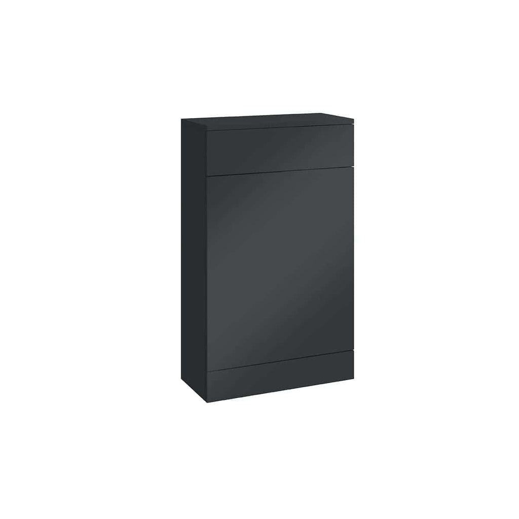 Sleek black bathroom storage cabinet from Bubly Bathrooms, perfect for modern bathroom organisation with minimalistic design.