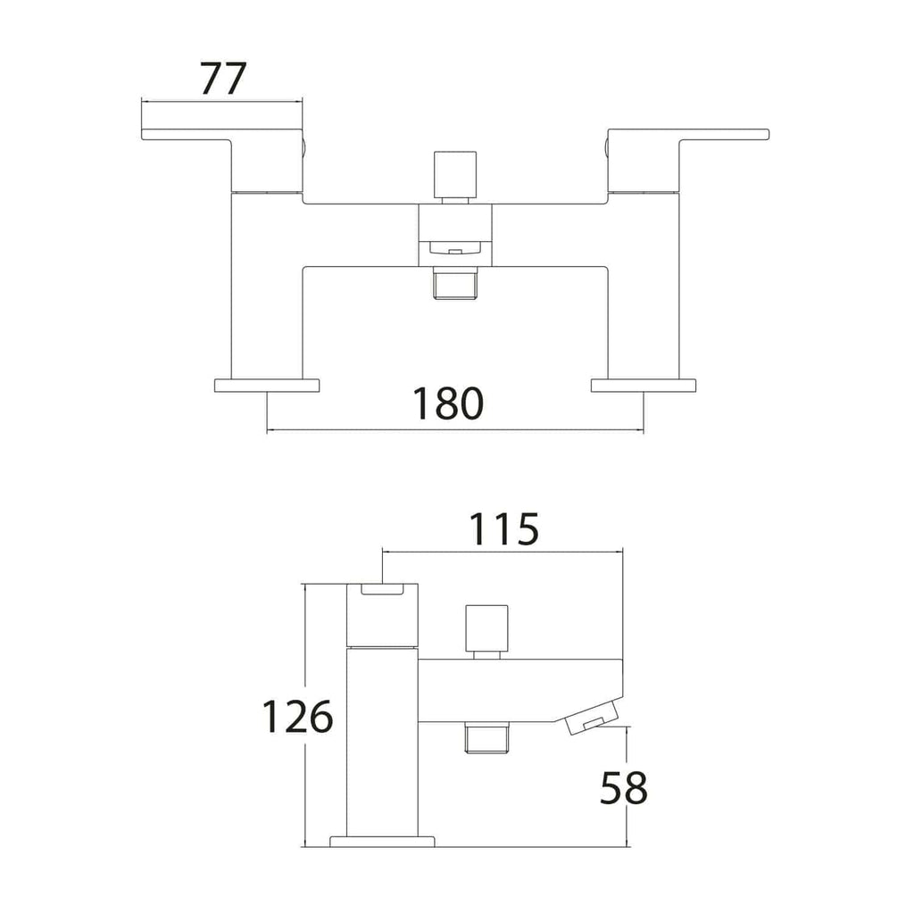 High-quality bathroom tap design technical drawing with precise measurements for custom bathroom fittings. Perfect for bathroom renovation and plumbing professionals.