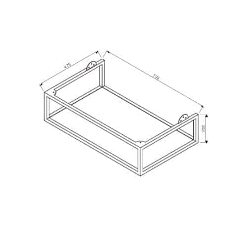 Luxurious modern bathroom shelf with sleek metal frame and open design, perfect for organising toiletries and enhancing bathroom decor.