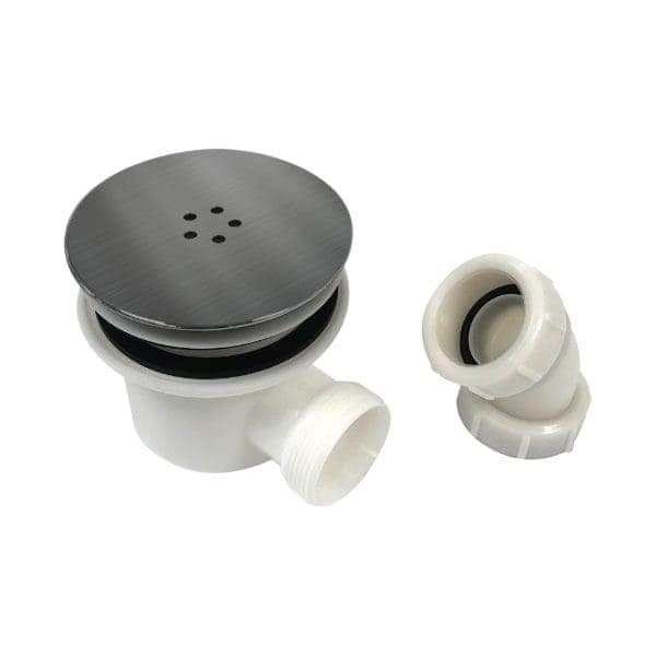 Drain assembly with rubber gaskets for bathroom sink installation, compatible with Bubly bathrooms. Suitable for preventing leaks and ensuring a secure fit for bathtub or basin drains.
