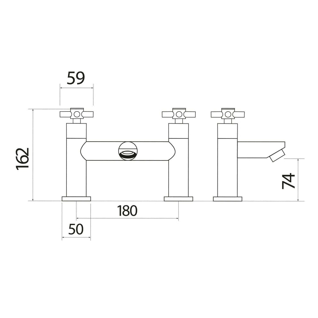 Elegant bathroom faucet design with detailed measurements, ideal for modern bathroom renovations, showcasing durable materials and sleek chrome finish for enhanced style and functionality.
