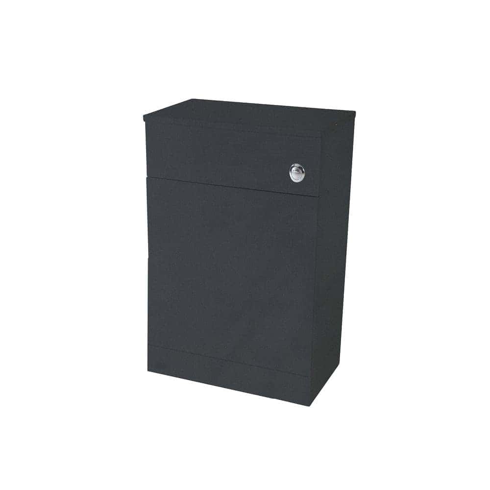 Locker for bathroom storage, black metal security box with key lock for safe storage in Bubly Bathrooms.