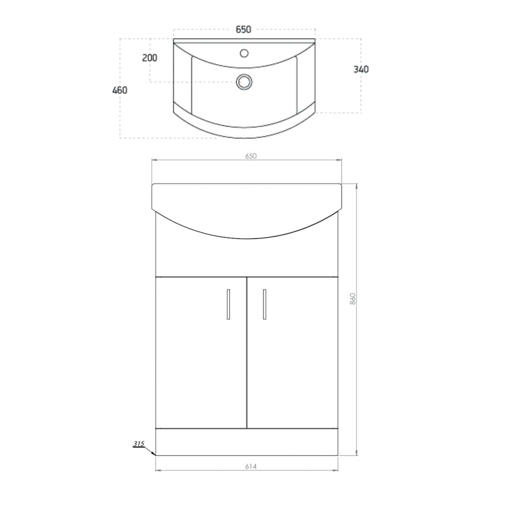 Contemporary bathroom vanity unit with curved sink and storage cabinets, perfect for modern bathroom designs. Spacious and functional, ideal for keeping bathroom essentials organised.