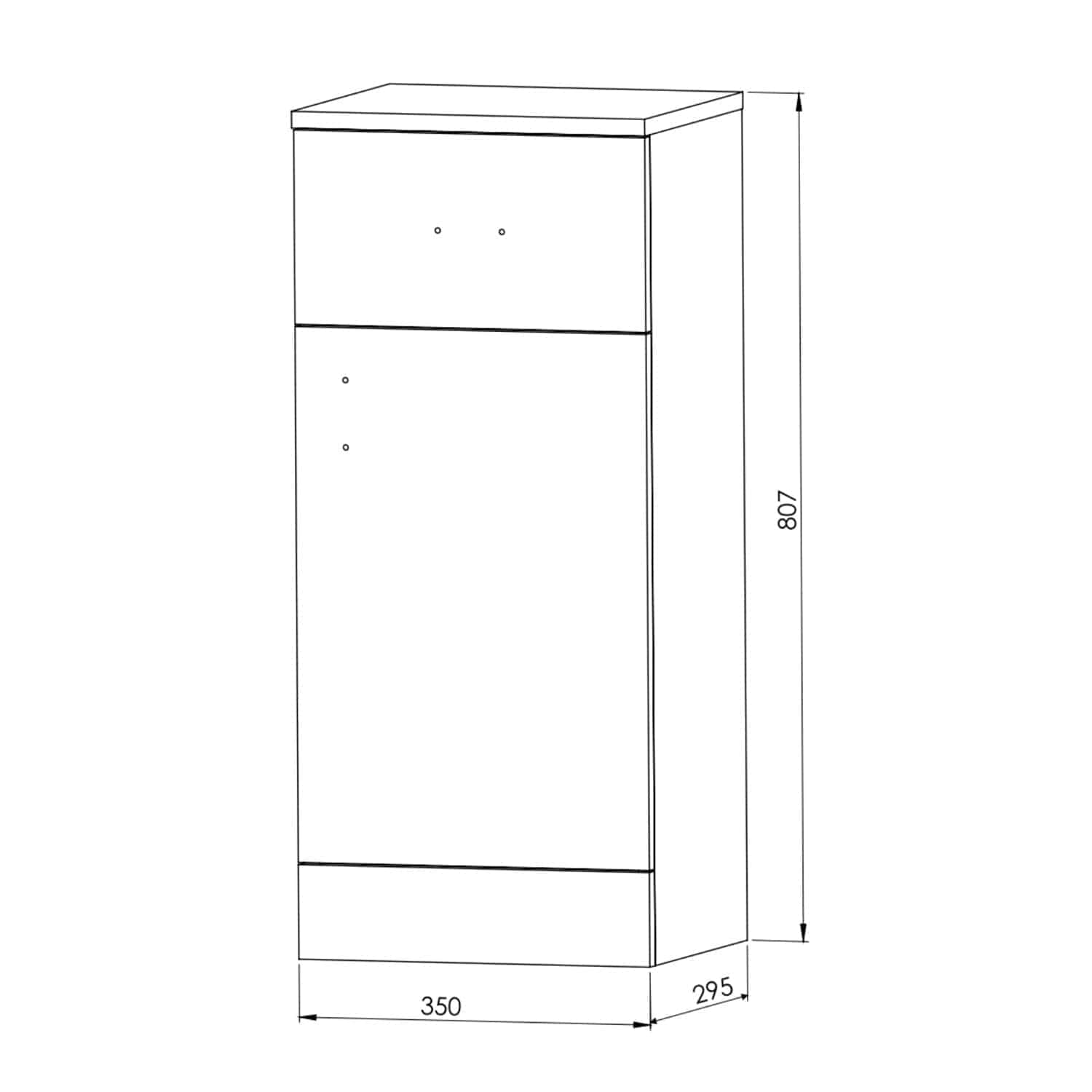 Modern bathroom storage cabinet with sleek lines, ideal for organising bathroom essentials, crafted for durability and style. Fits seamlessly into contemporary bathroom designs.