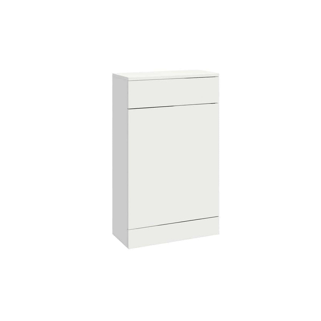 Sleek white bathroom storage cabinet with two drawers, designed for modern bathrooms, providing stylish and functional organisation solutions. Perfect for bathroom essentials and towels.
