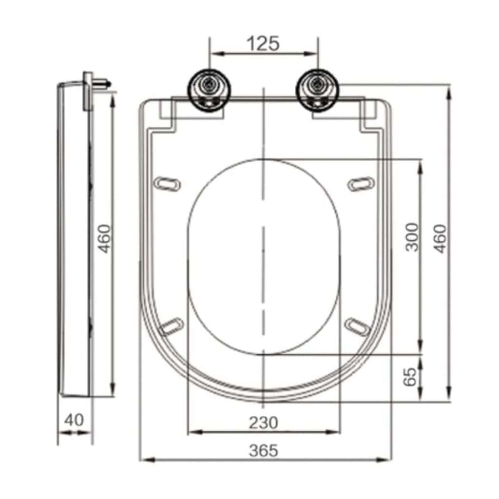 High-quality washbasin with detailed technical dimensions, suitable for custom bathroom installations and modern bathroom designs.