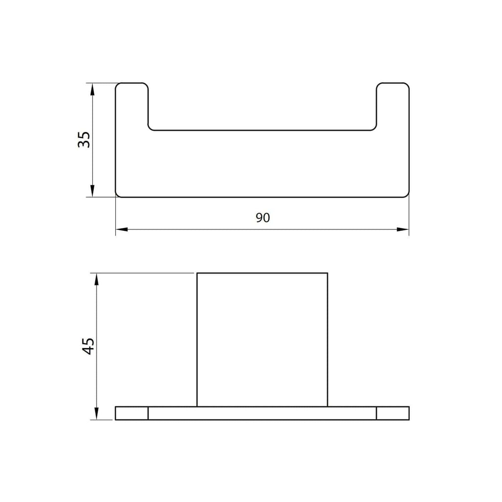 Elegant bathroom shelving unit with precise dimensions for custom cabinetry and storage solutions - ideal for modern bathroom design.
