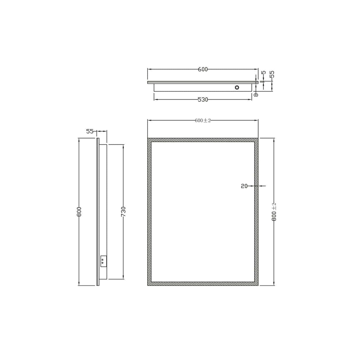 High-quality shower tray with detailed technical dimensions, ideal for modern bathroom renovations, featuring precise measurements for seamless installation in stylish Bubly Bathrooms projects.