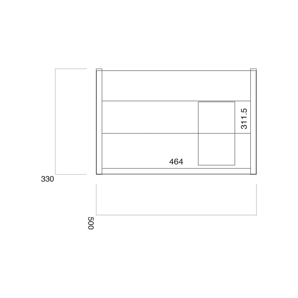 Elegant modern bathroom vanity design with precise measurements for perfect fit and functionality, ideal for contemporary bathroom renovations and decor.