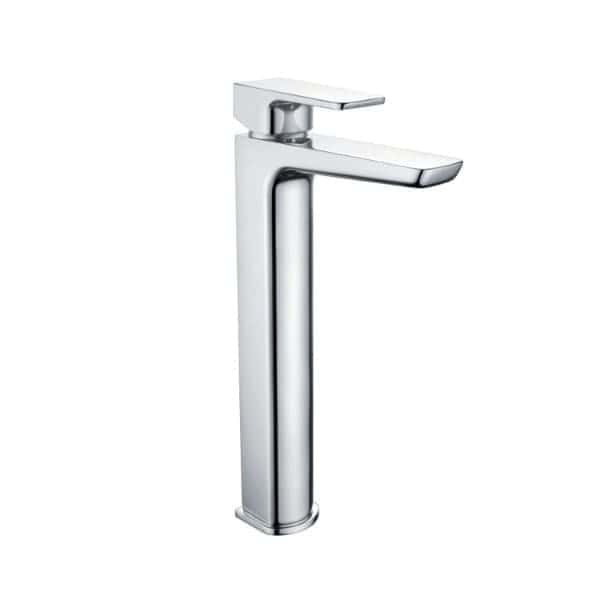 Chrome bathroom basin mixer tap with modern sleek design for elegant bubly bathrooms.