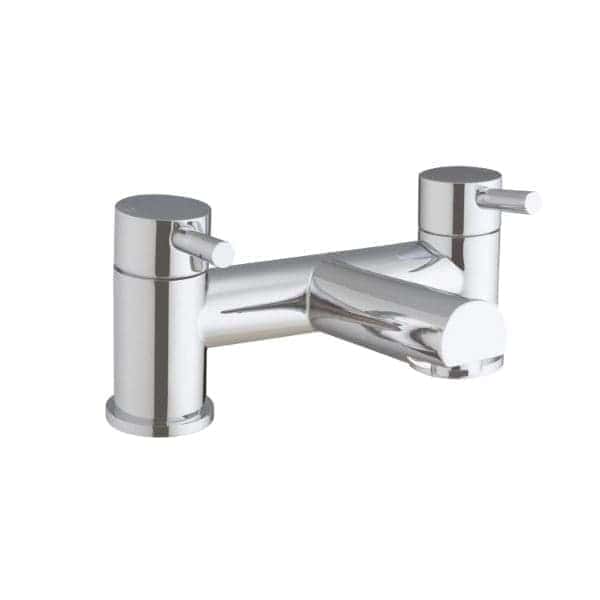 Stainless steel bathroom sink tap with modern design, ideal for contemporary bathrooms.