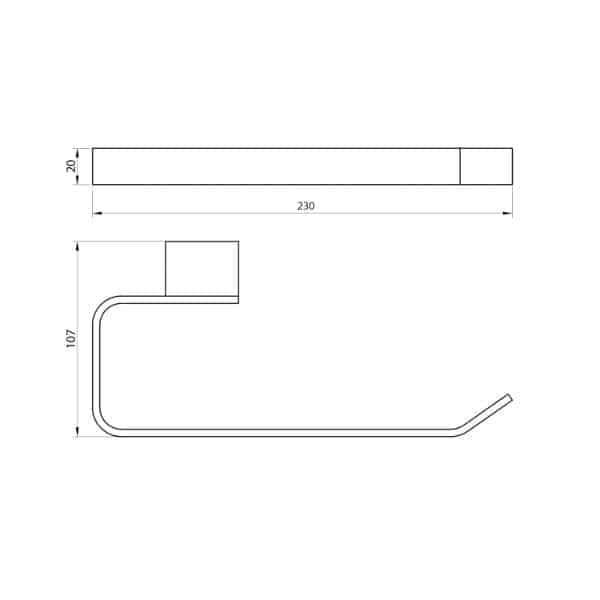 Cadeby Fixed Cable Bathroom Towel Rail, 230mm x 107mm, Chrome Finish, Modern Heated Towel Warmer for Bathrooms and Wet Rooms.
