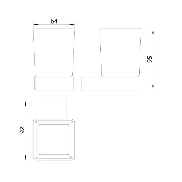 Ceramic bathroom sink with dimensions drawing, modern and stylish washbasin suitable for Bubly Bathrooms UK.
