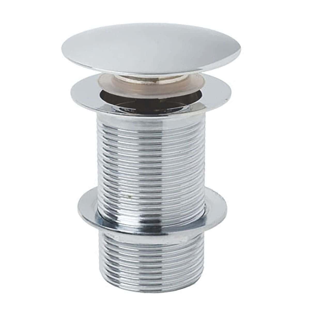 Shower drain cover and chrome pipe fitting, bathroom plumbing component, sleek bathroom accessory, durable bathroom hardware, modern bathroom drainage solution.