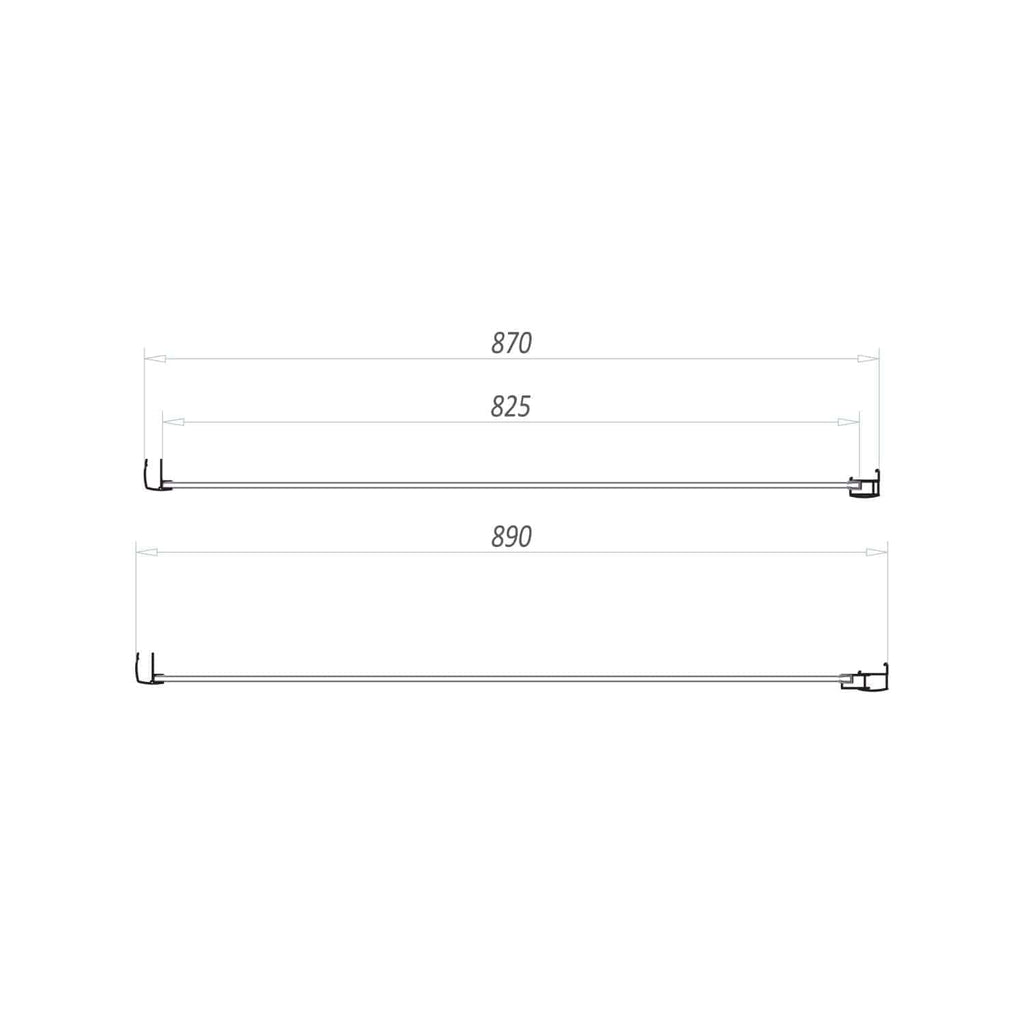 High-quality bathroom shelf with precise dimensions, ideal for modern bathroom storage, featuring easy installation and durable materials for everyday use.