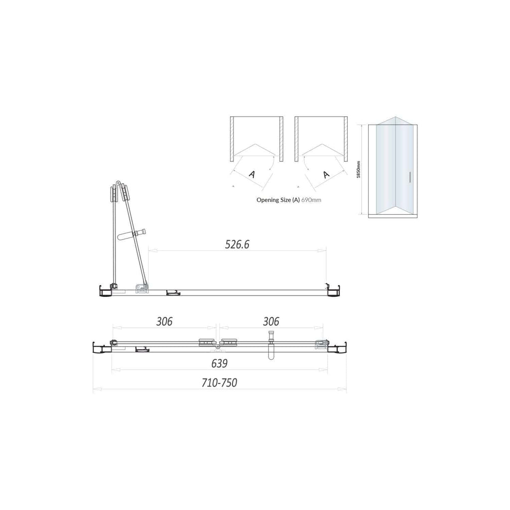 Foldable walk-in shower with adjustable height and glass panels, designed for modern bathrooms with space-saving features. Suitable for accessible bathroom renovations and custom shower solutions.